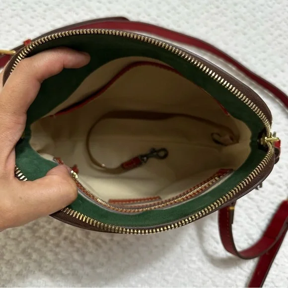 Dooney & Bourke Florentine Cameron Crossbody Red Leather - Picture 6 of 16